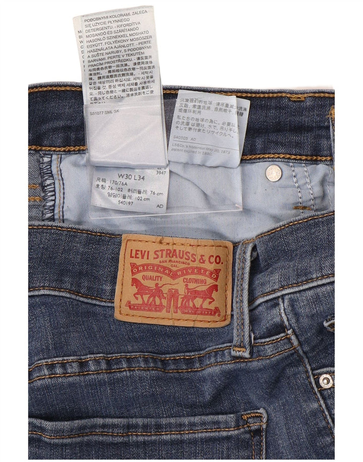 LEVI'S Womens 311 Shaping Skinny Jeans W30 L34 Blue Cotton