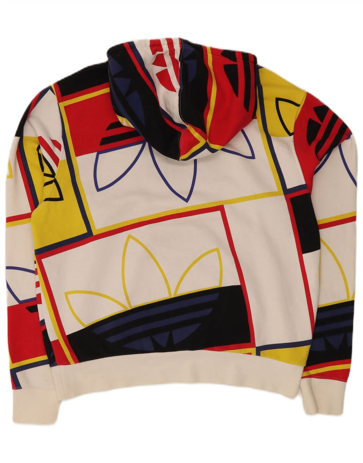 Ανδρικό γραφικό κουκούλα Adidas Μεγάλο πολύχρωμο βαμβακερό μπλοκ χρώματος