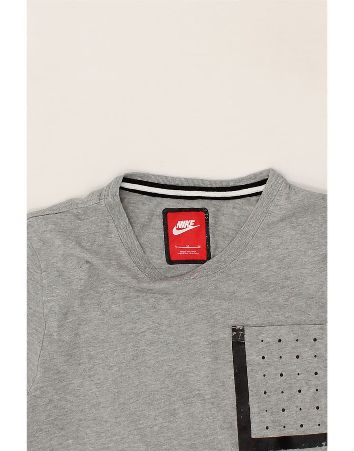 NIKE Mens T-Shirt Top Medium Grey Spotted Cotton Vintage Nike and Second-Hand Nike from Messina Hembry 