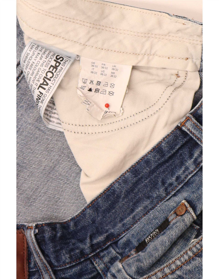 Ανδρικό τζιν ίσιο Hugo Boss W36 L28 Μπλε βαμβακερό