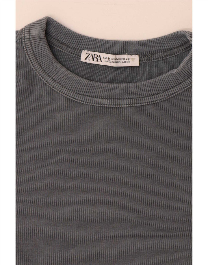 Zara γυναικείο τοπ μακρυμάνικο UK 12 Medium Grey