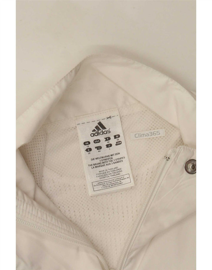Γυναικεία αθλητική φόρμα Adidas Top Jacket UK 12 Medium White Polyester