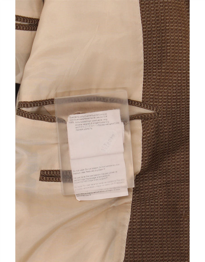 Ανδρικό σακάκι σακάκι Hugo Boss US 42 XL καφέ, παρθένο μαλλί
