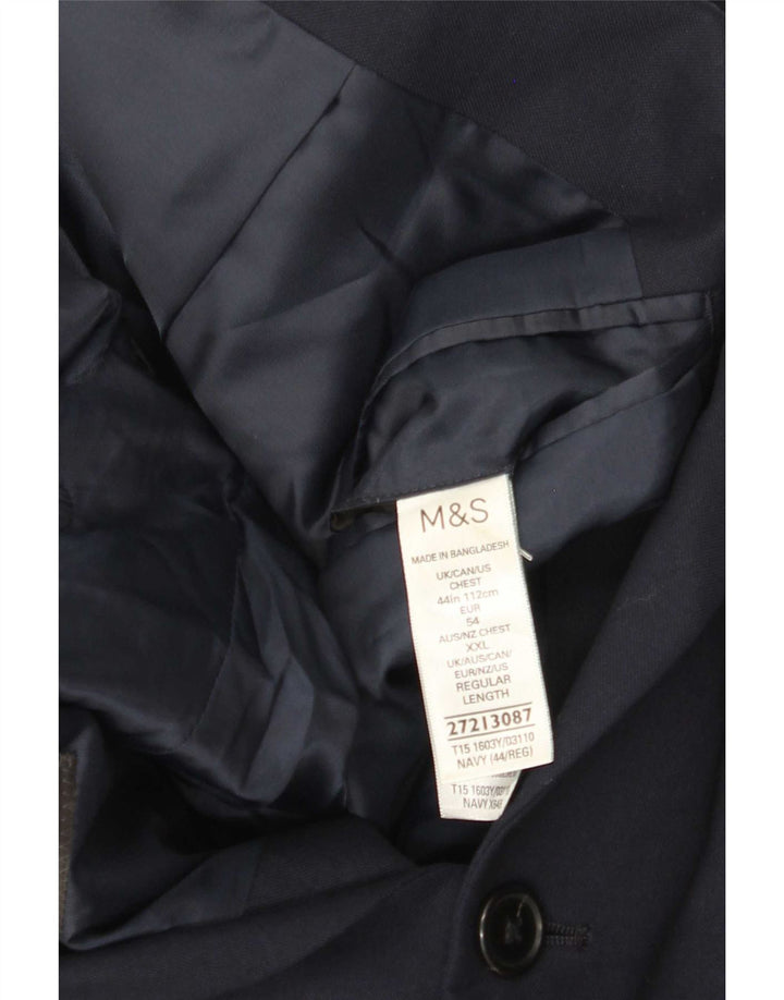 Marks & Spencer Ανδρικό μπουφάν σακάκι με 2 κουμπιά UK 44 XL Navy Blue Polyester