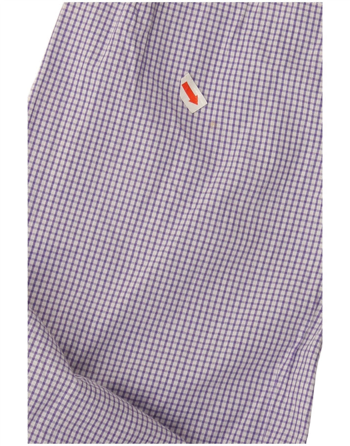 MASSIMO DUTTI Mens Casual Fit Shirt XL Purple Check