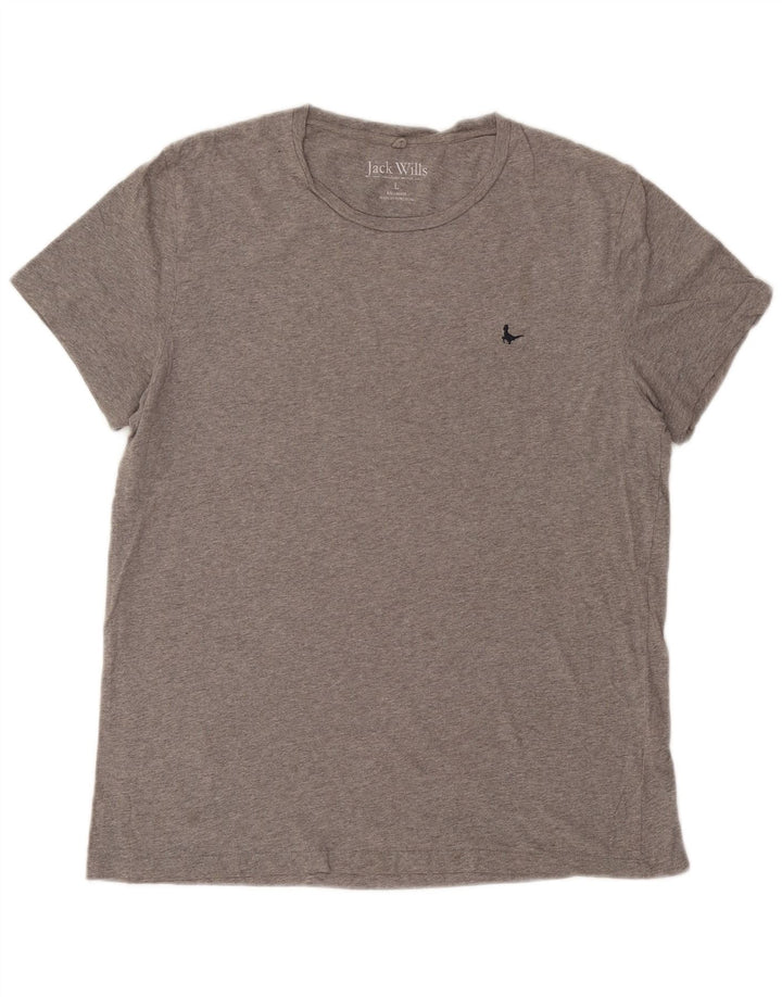 Ανδρικό μπλουζάκι Jack Wills Top Large Grey Flecked Cotton