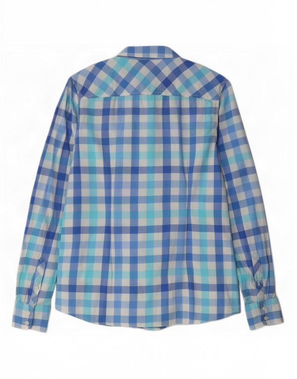 Tommy Hilfiger Γυναικείο πουκάμισο UK 10 Small Blue Gingham Cotton