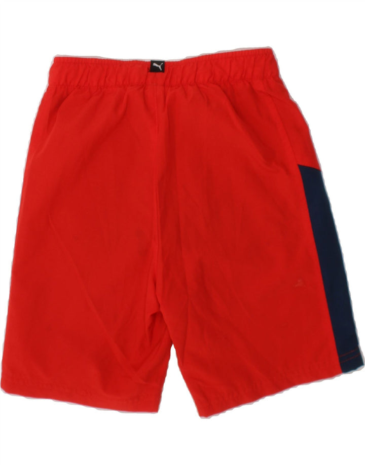 PUMA Boys Graphic Sport Shorts 5-6 Years  Red Colourblock Polyester Vintage Puma and Second-Hand Puma from Messina Hembry 
