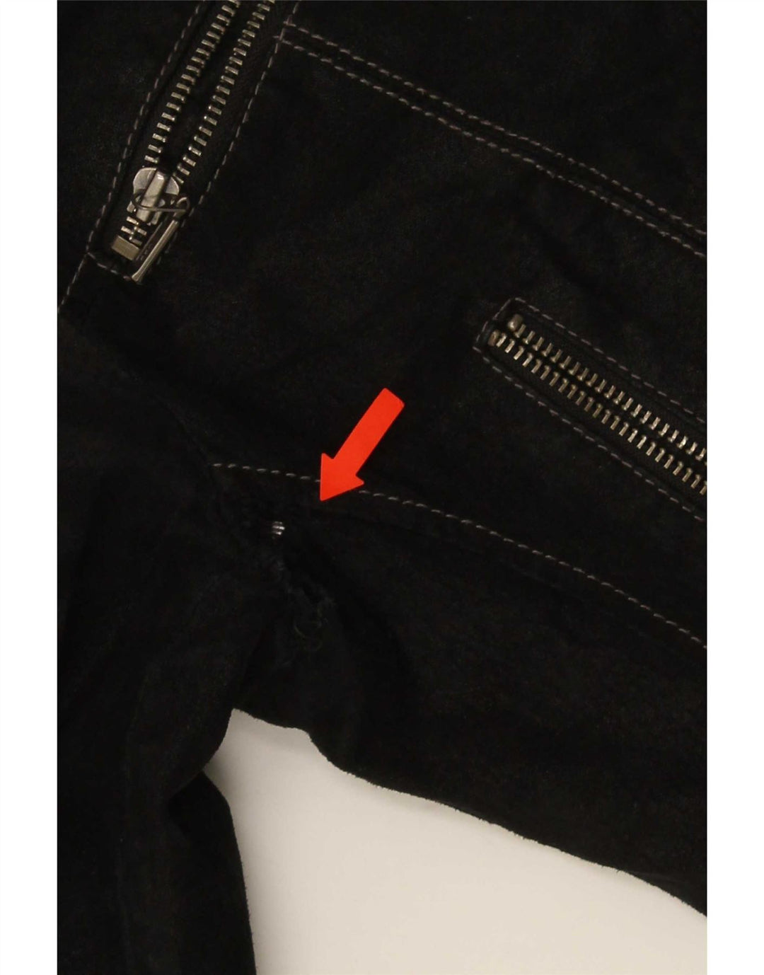 Vintage Γυναικείο Suede Jacket UK 10 Small Black Leather