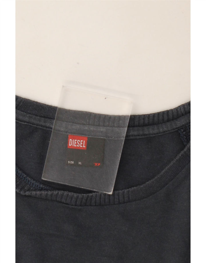 Ανδρικό γραφικό T-Shirt DIESEL Top XL Navy Blue