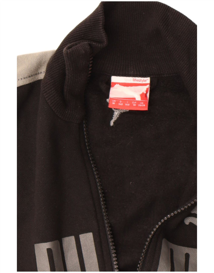 Puma Boys Graphic αθλητική φόρμα Top Jacket 9-10 Years Black Colourblock