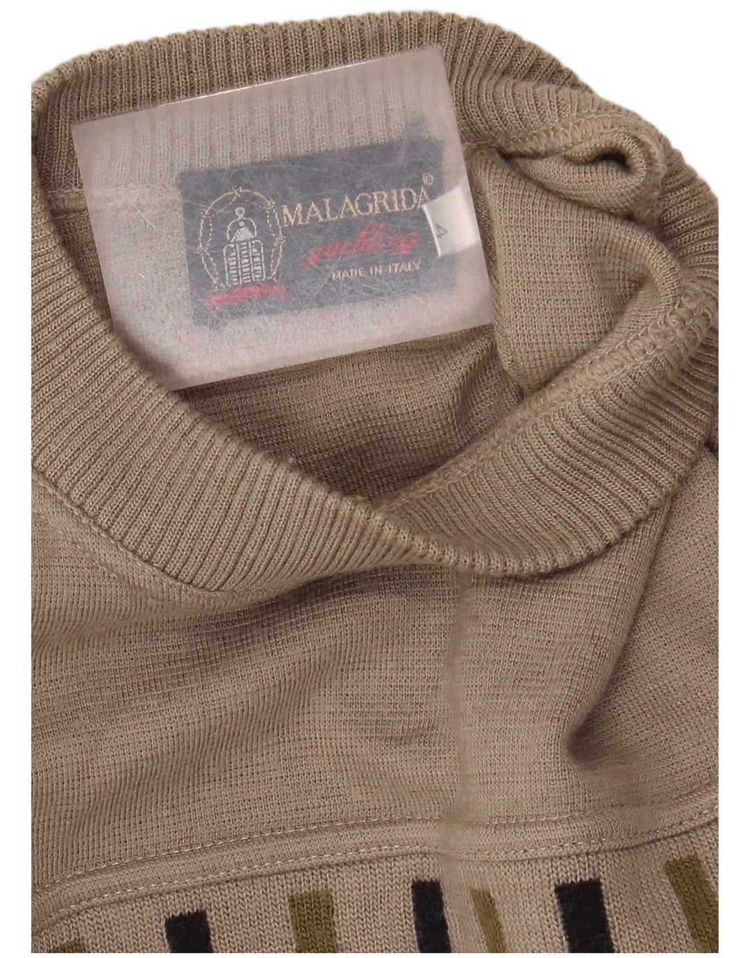 Ανδρικό πουλόβερ Malagrinda Graphic Crew Neck Jumper Medium Beige