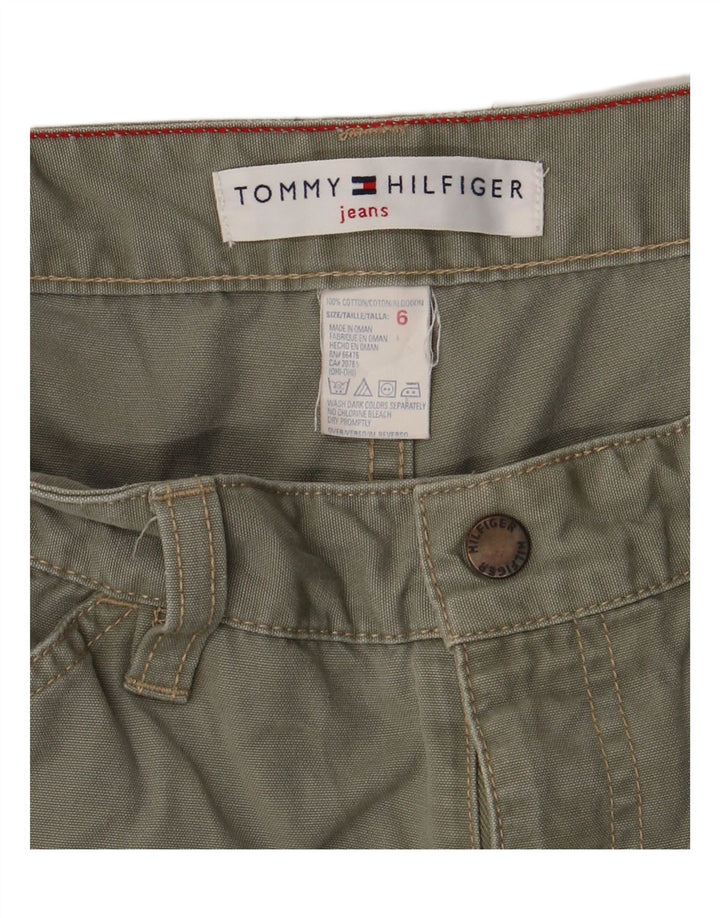 TOMMY HILFIGER Γυναικείο ίσιο casual παντελόνι US 6 Medium W28 L30 Khaki
