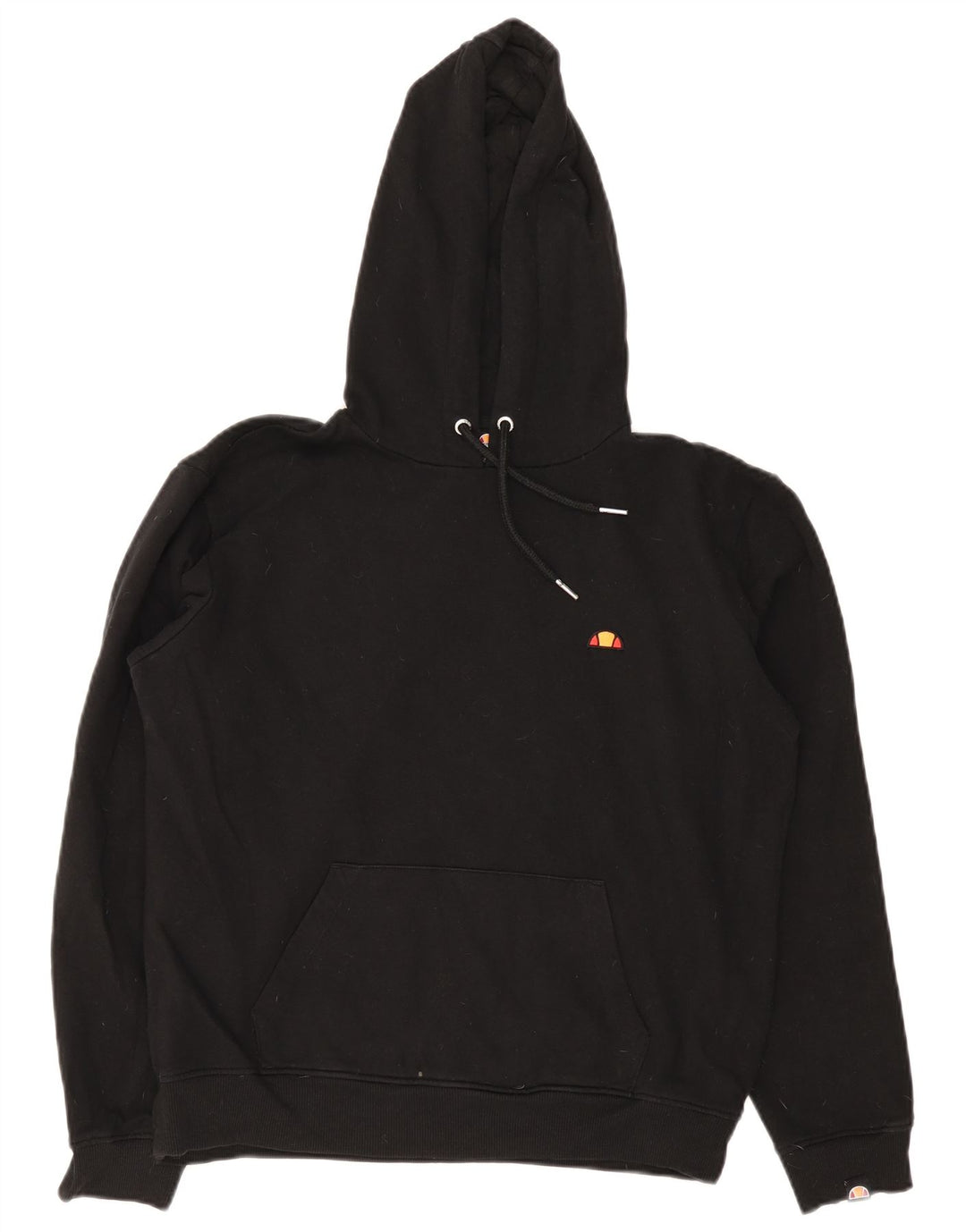 Ellesse Γυναικείο Hoodie Jumper UK 12 μεσαίο μαύρο βαμβακερό