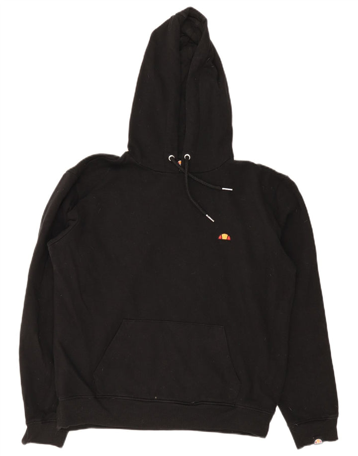 Ellesse Γυναικείο Hoodie Jumper UK 12 μεσαίο μαύρο βαμβακερό