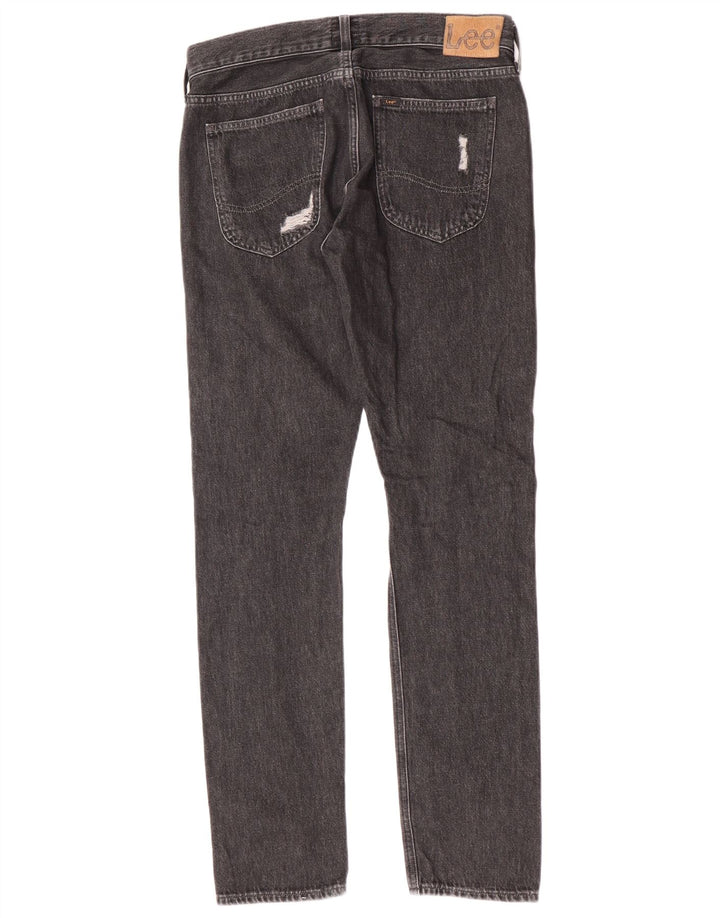 Lee Mens Distressed Slim Jeans W31 L32 Γκρι βαμβακερό