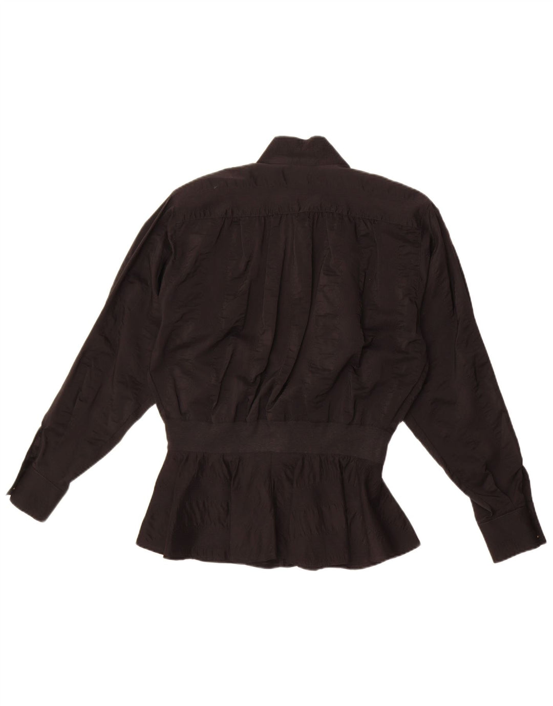 Vintage γυναικείο πουκάμισο μπλούζα UK 18 XL Μαύρο Acetate