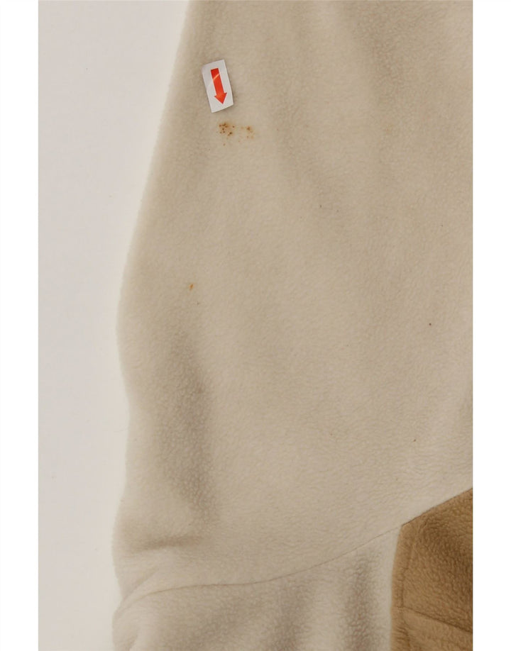 COLUMBIA Γυναικείο Crop Fleece Jumper UK 14 Medium White Colourblock