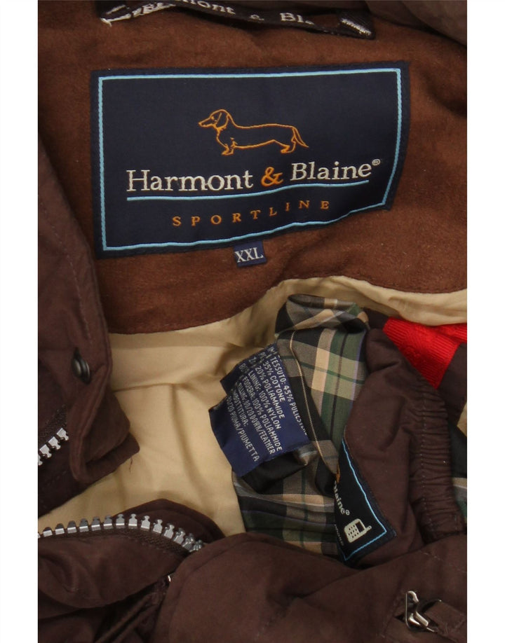 Ανδρικό παλτό Harmont & Blaine UK 44 2XL καφέ πολυεστέρας