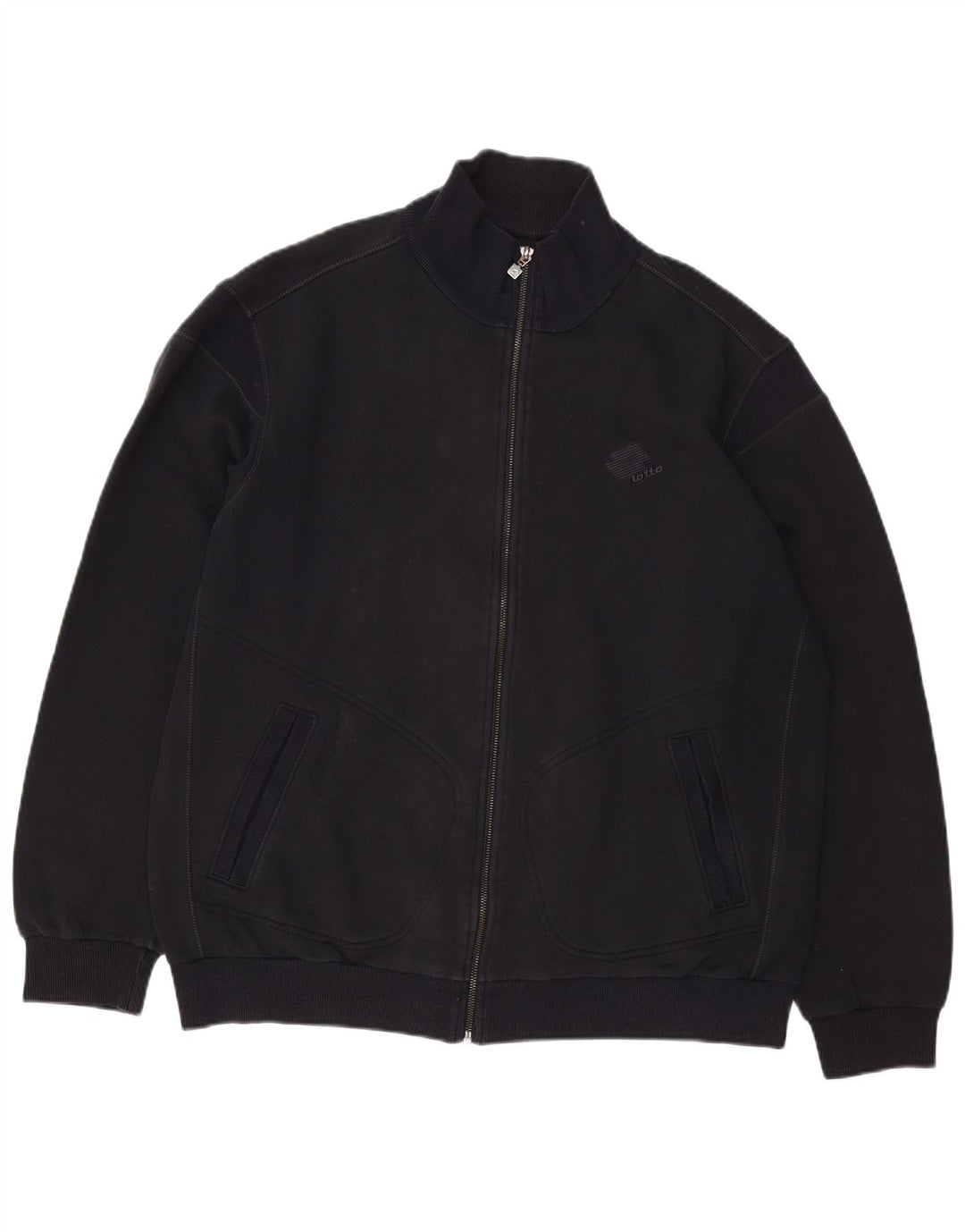 Ανδρική φόρμα LOTTO Top Jacket 2XL Μαύρο Βαμβακερό