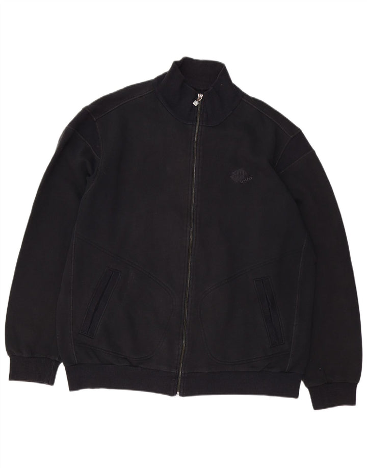 Ανδρική φόρμα LOTTO Top Jacket 2XL Μαύρο Βαμβακερό