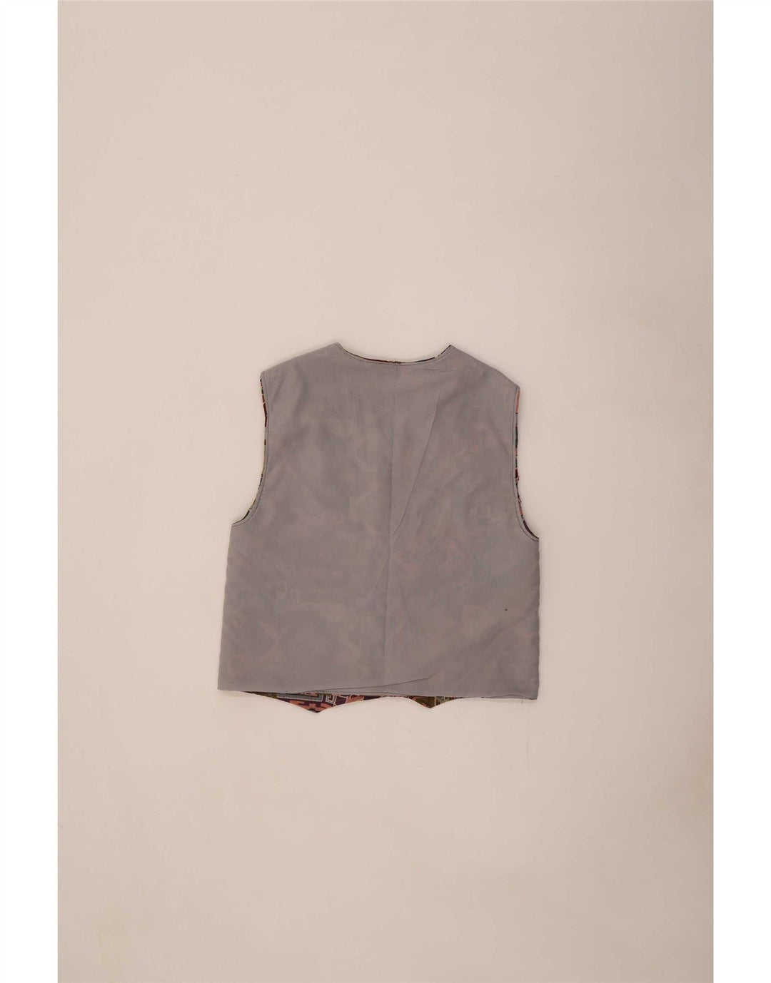 Vintage Ανδρικό αναστρέψιμο γιλέκο UK 38 Medium Πολύχρωμο Γεωμετρικό