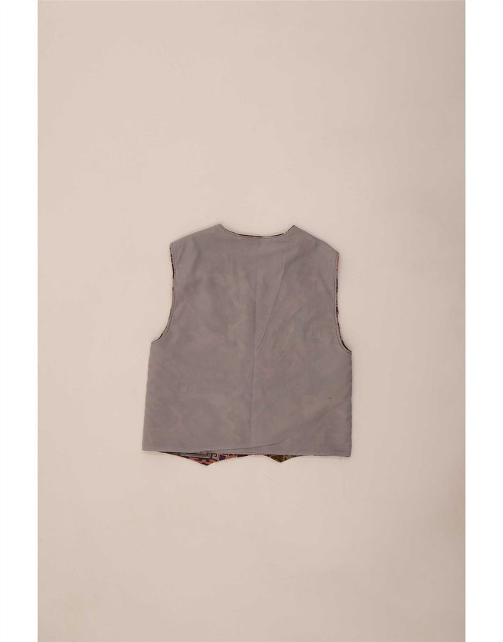 Vintage Ανδρικό αναστρέψιμο γιλέκο UK 38 Medium Πολύχρωμο Γεωμετρικό