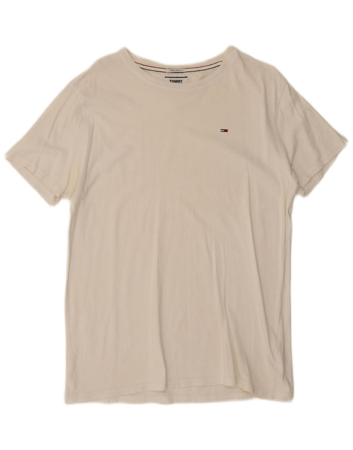 Tommy Hilfiger Ανδρικό T-Shirt Regular Fit Top Μεσαίο λευκό βαμβακερό
