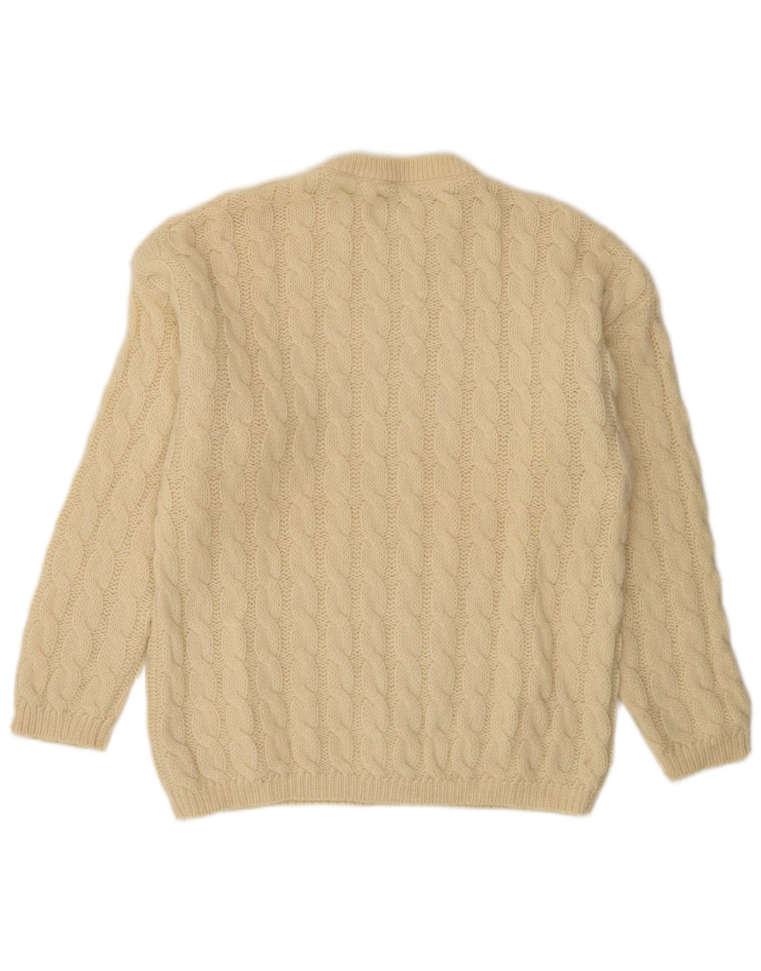 Ανδρικό πουλόβερ Benetton Crew Neck Jumper IT 48 Medium Beige Wool