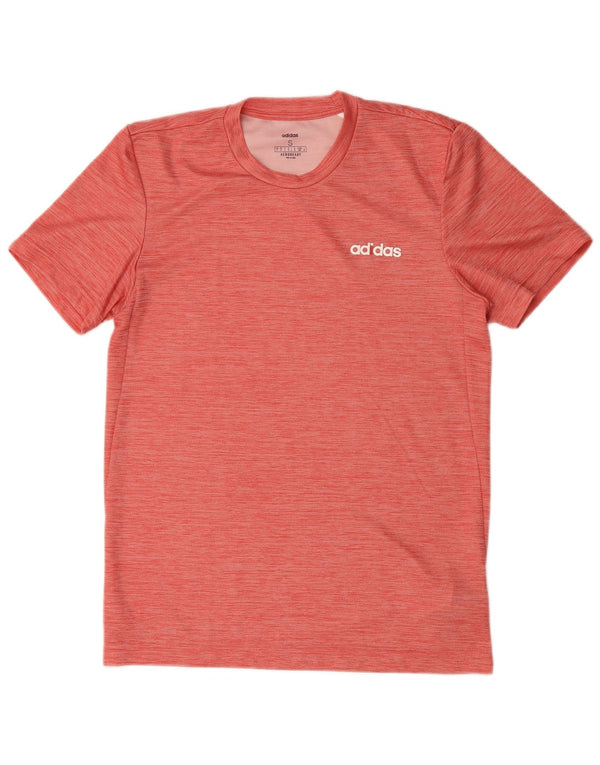Adidas Ανδρικό T-Shirt Aeroready Top Small Pink Flecked Polyester