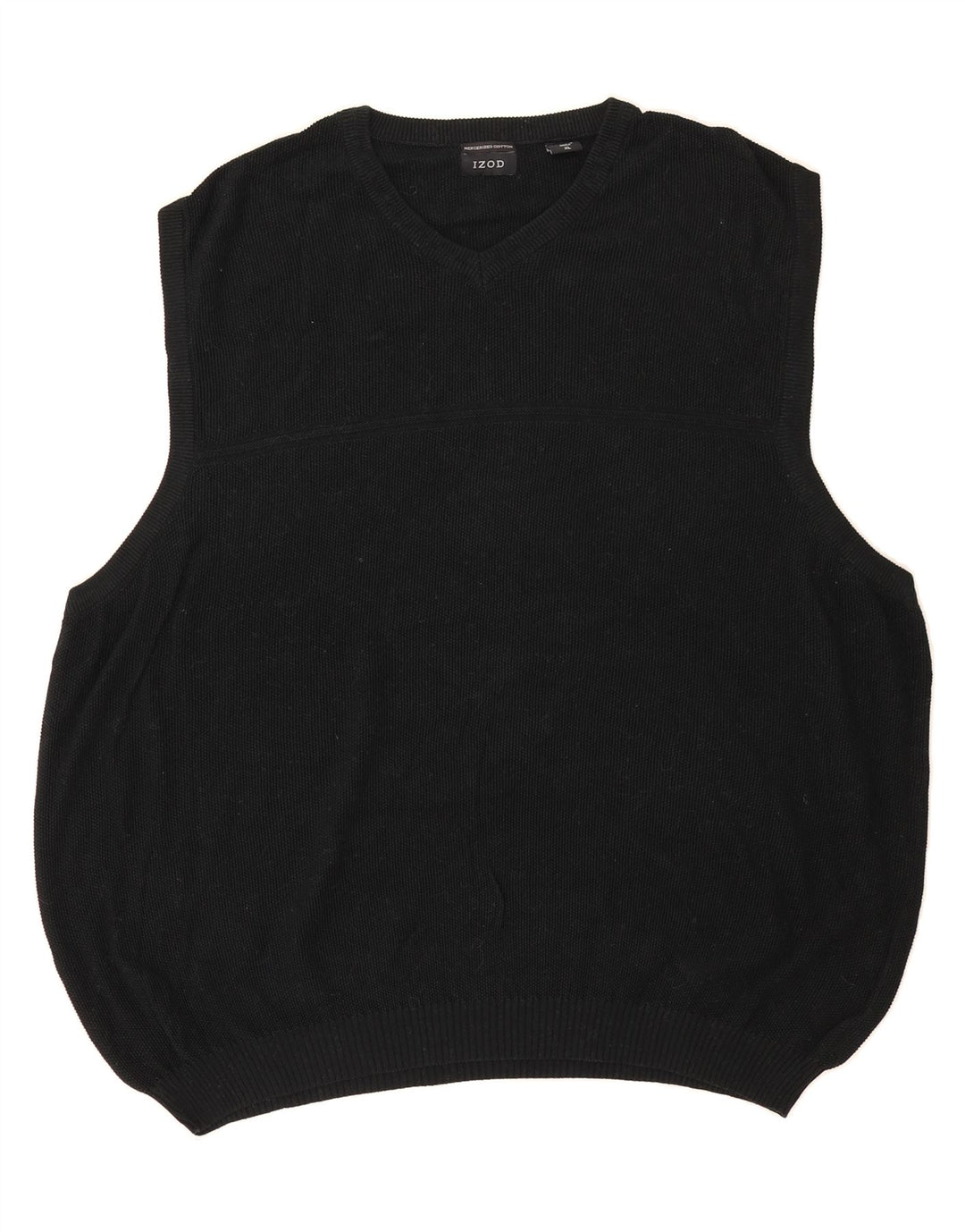IZOD Mens Vest Tank Top XL Black Cotton Vintage Izod and Second-Hand Izod from Messina Hembry 