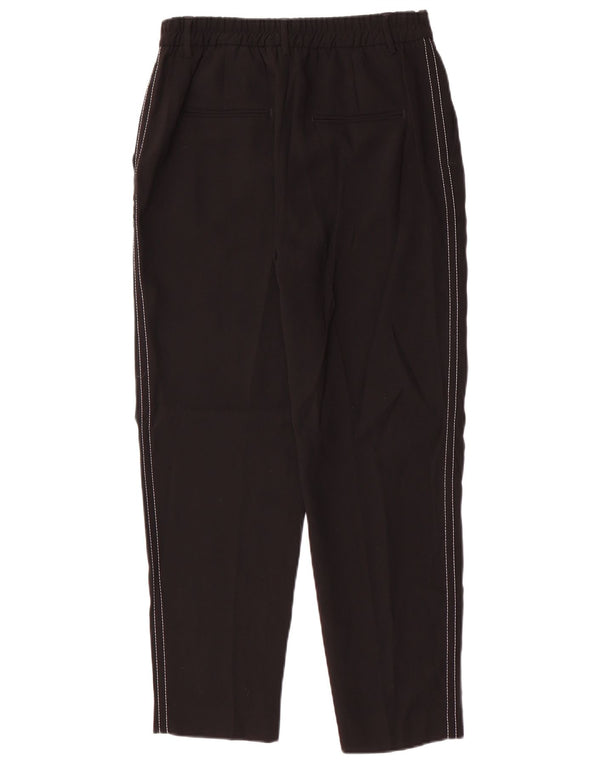 Zara Γυναικείο ψηλόμεσο κωνικό παντελόνι Chino XS W26 L25 μαύρο πολυεστέρα