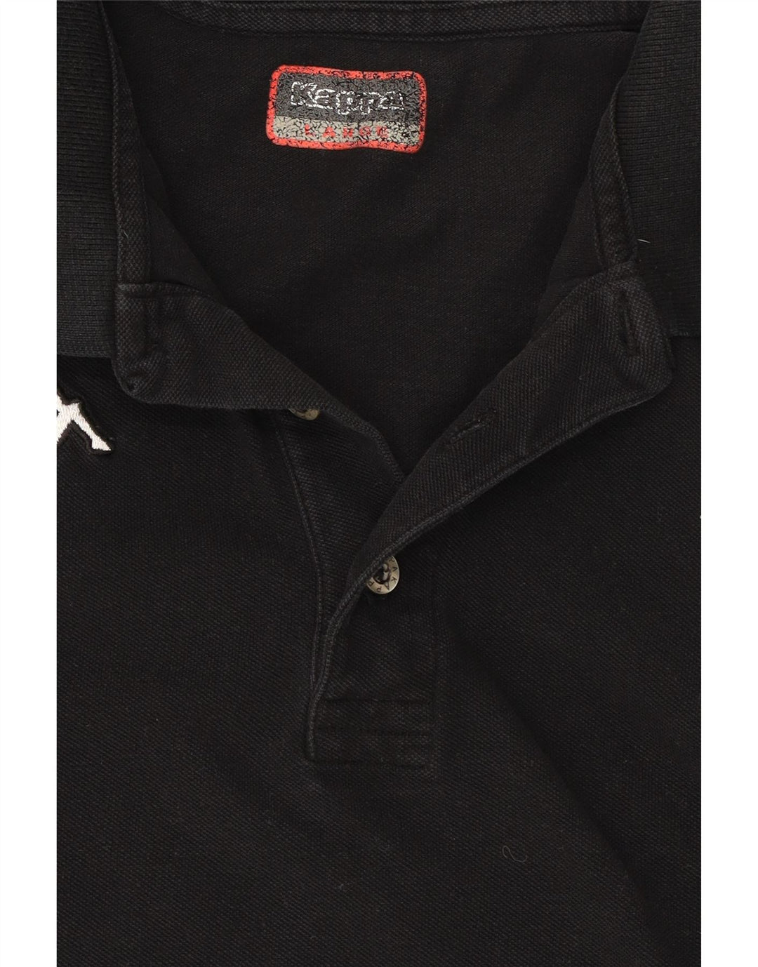 KAPPA Womens Polo Shirt UK 16 Large Black Vintage Kappa and Second-Hand Kappa from Messina Hembry 