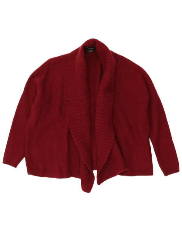 Massimo Dutti Γυναικείο πουλόβερ ζακέτα με μανίκια 3/4 UK 14 Medium Burgundy