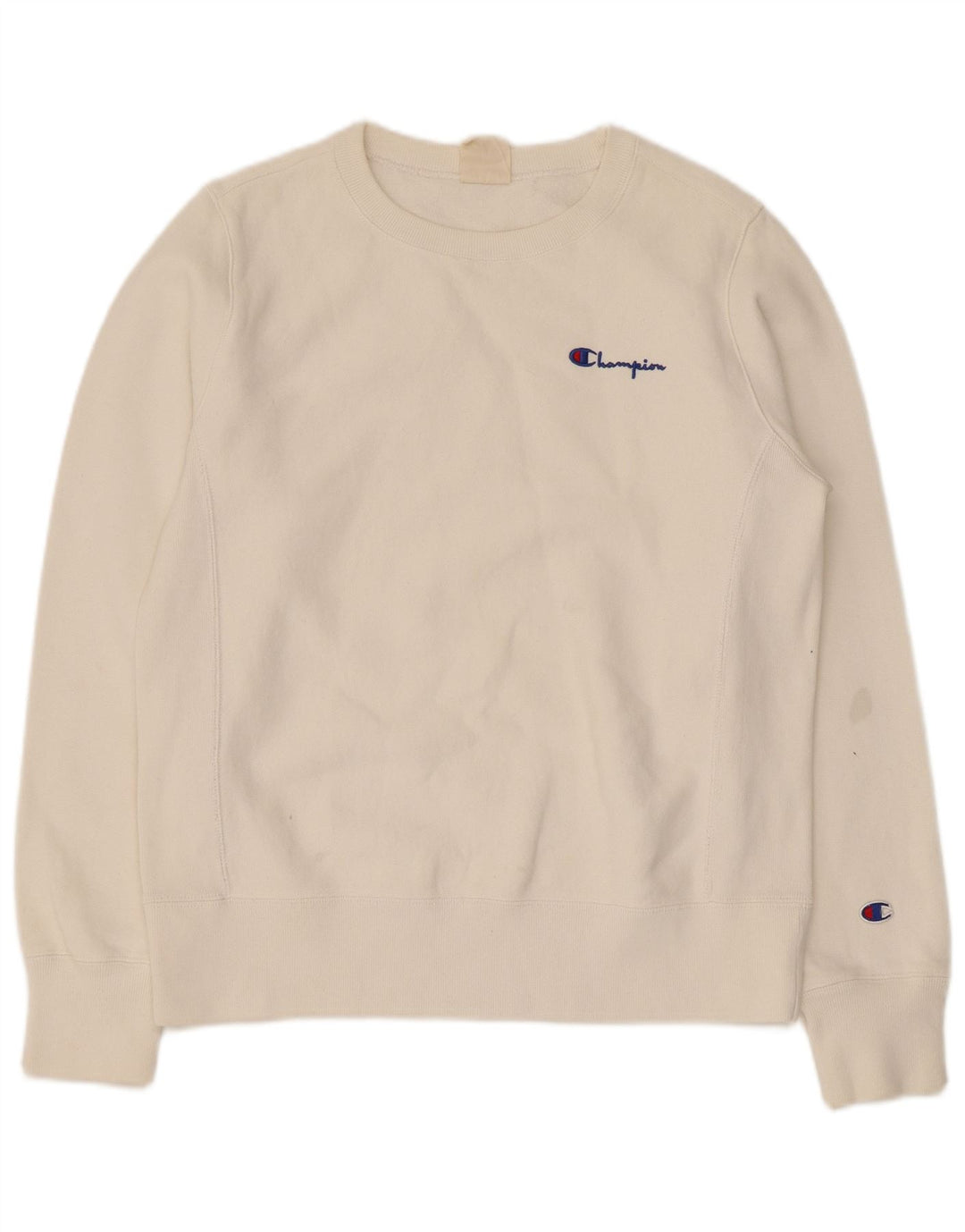 Champion Γυναικεία Φούτερ Jumper UK 16 Large Λευκό Βαμβακερό