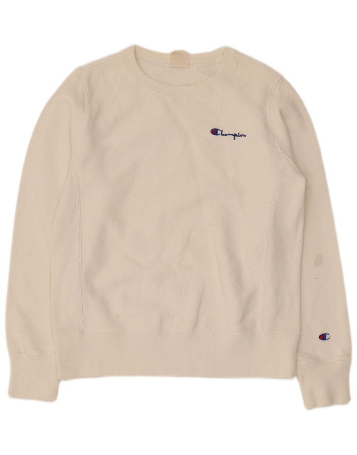 Champion Γυναικεία Φούτερ Jumper UK 16 Large Λευκό Βαμβακερό