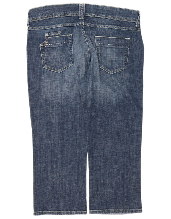 Marks & Spencer Γυναικεία Capri Jeans UK 16 Large W34 L21 Navy Blue Cotton