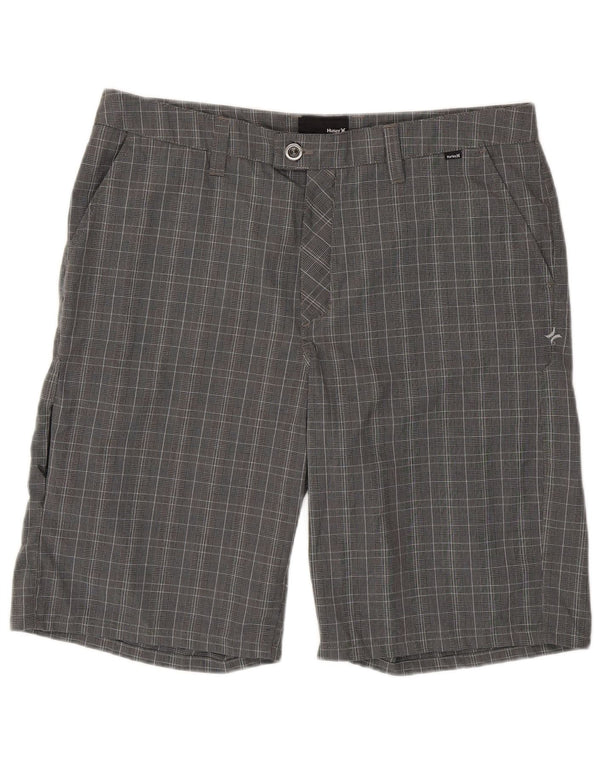 Ανδρικό σορτς Chino Hurley W36 Large Grey Houndstooth Πολυεστέρας