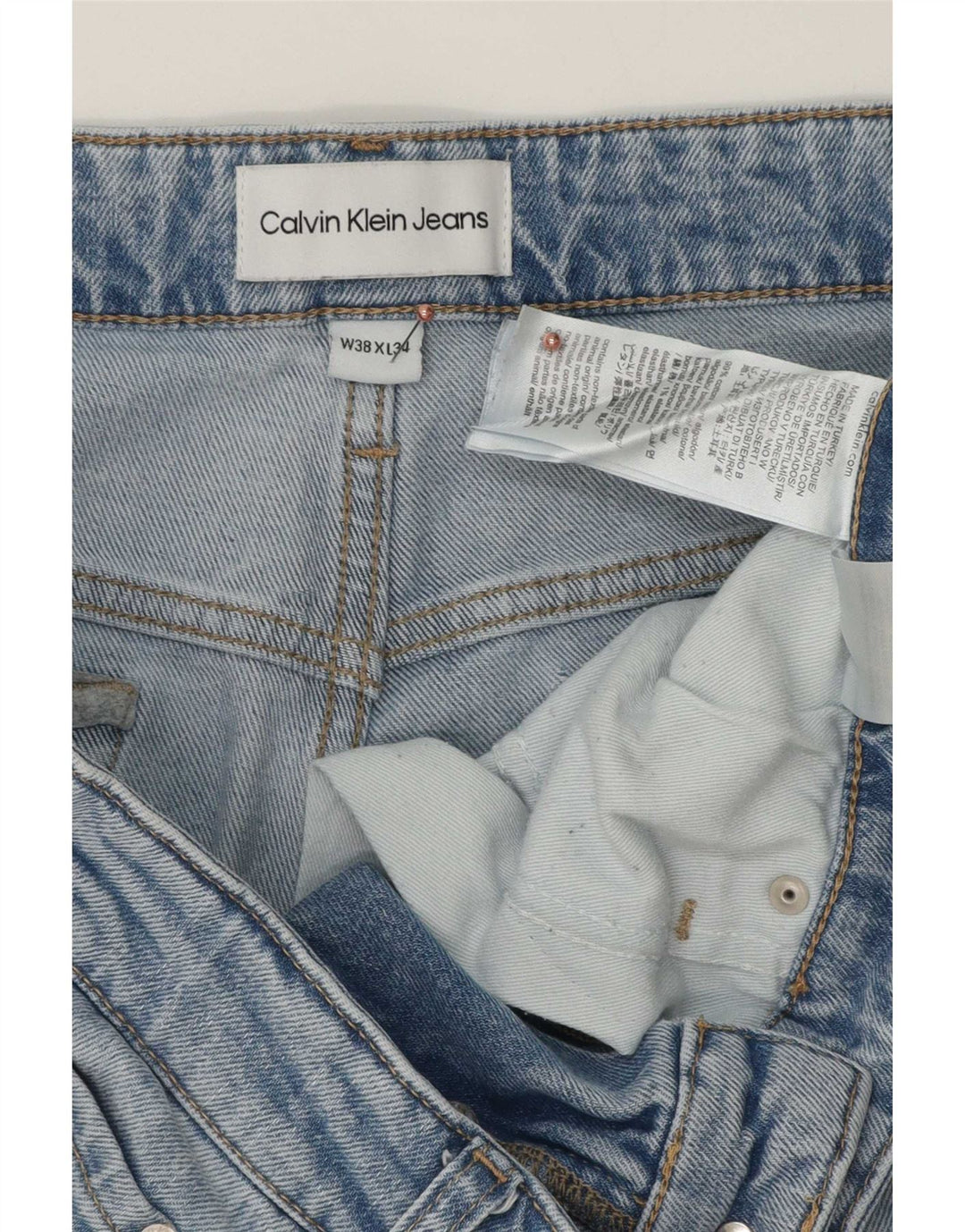 Calvin Klein Ανδρικό Slim Jeans W38 L32 Μπλε βαμβακερό