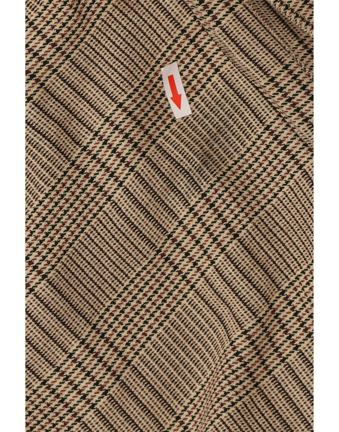 Zara Γυναικείο μπουφάν μπουφάν με φερμουάρ UK 14 Medium Beige Check Polyester