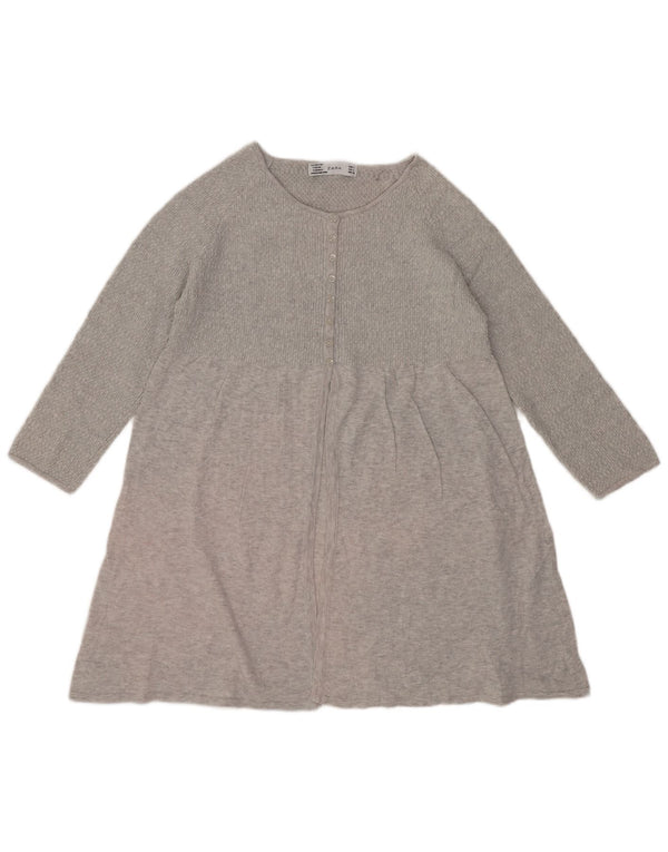 Γυναικείο μακρυμάνικο φόρεμα Zara UK 14 Large Grey Flecked