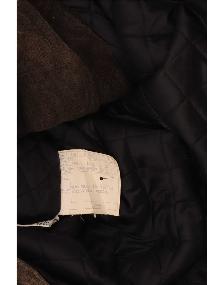 Vintage Ανδρικό Suede Jacket IT 54 2XL Καφέ Δερμάτινο