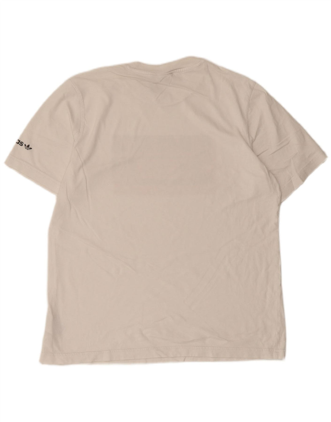 Ανδρικό γραφικό T-Shirt Adidas Top από μεσαίο λευκό βαμβακερό