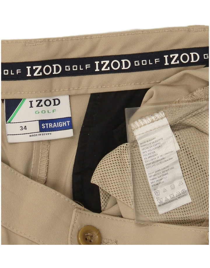 Ανδρικό σορτς Chino Izod W34 Μεγάλο Μπεζ Πολυεστέρας