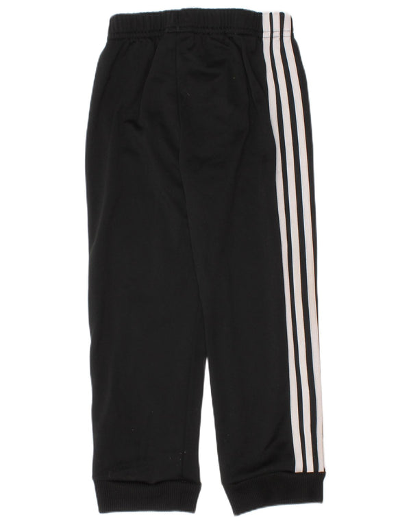 Adidas Boys Tracksuit Trousers Joggers 2-3 Years Black Polyester