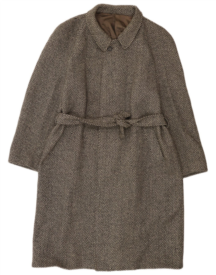 Ανδρικό πανωφόρι Crombie Aberdeen UK 42 XL Γκρι ψαροκόκκαλο νέο μαλλί