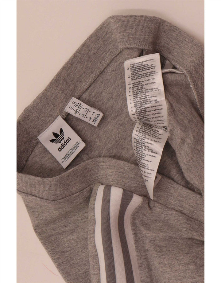 Γυναικείο κολάν Adidas UK 14 μεσαίο γκρι βαμβακερό