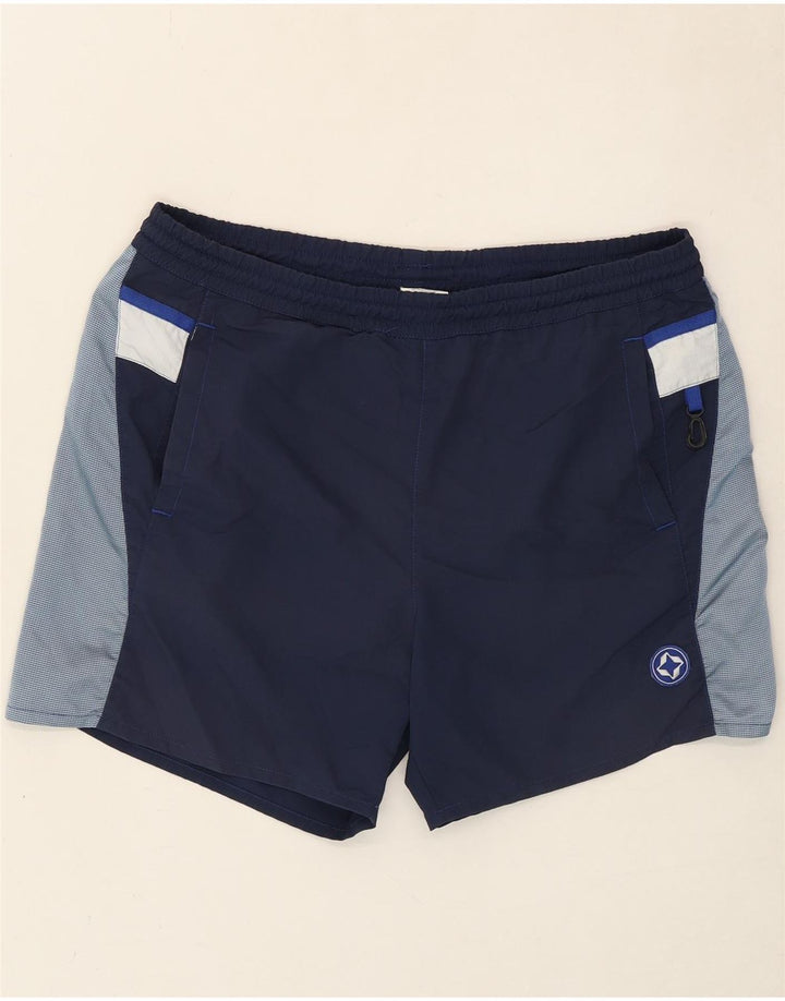 COLMAR Mens Sport Shorts IT 50 Large Navy Blue Colourblock Polyester Vintage Colmar and Second-Hand Colmar from Messina Hembry 