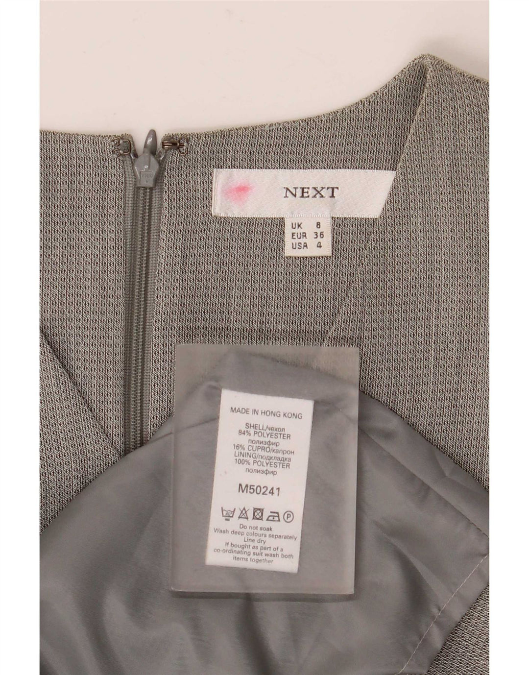 Επόμενο Γυναικείο Αμάνικο Φόρεμα UK 8 Small Grey Cupro