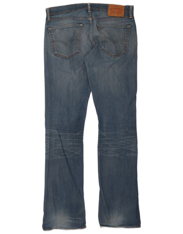 Levi's Mens 527 Distressed Bootcut Jeans W33 L34 Blue Cotton